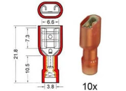Flachsteckhülse Nylon Vollisoliert 151.210-0