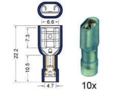 Flachsteckhülse Nylon Vollisoliert 151.212-0