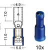 Rundsteckhülse Isoliert Ø 5mm Blau 151.222-0