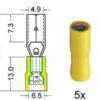 Rundsteckhülse Isoliert Ø 5mm Gelb 151.223-0
