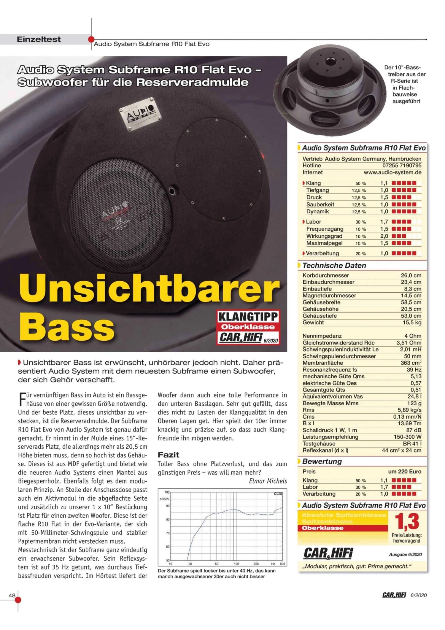 Audio System SUBFRAME R 10 FLAT EVO 4 Audio System SUBFRAME R 10 FLAT EVO – Bild 4